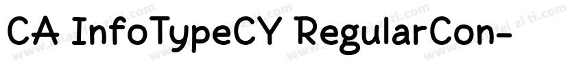 CA InfoTypeCY RegularCon字体转换